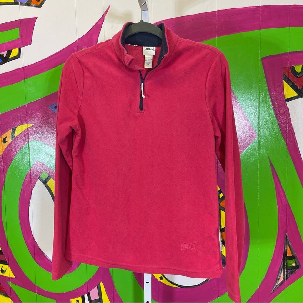 Everlast Sport, Fleece 1/4 Zip Long Sleeve. Pink. Size Medium. Excellent cond!